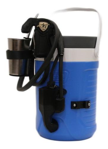 Imagem 2 de 4 de Garrafa Térmica Tereré Jet 3.8l Série Golden + Suporte Carro