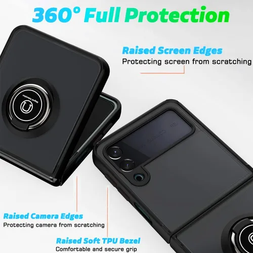 Tjs Compatible Con Samsung Galaxy Z Flip 3 5g Case, Metal