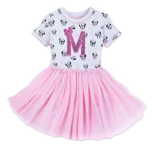 Disney Vestido Tutú De Minnie Mouse Para Niñas, Multi Col.