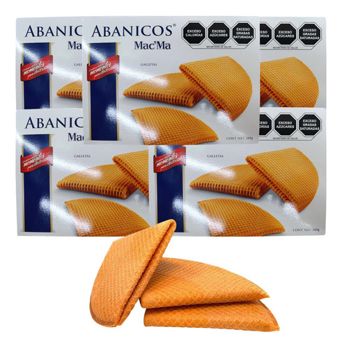Abanicos Galletas Wafer 7 Cajas De 245g Mac Ma