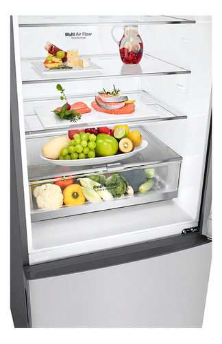 Refrigeradora LG Bottom Freezer Gb41bpp No Frost 408l Plata Color Plateado