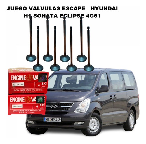 Juego Valvulas Escape   Hyundai H1 Sonata Eclipse 4g61