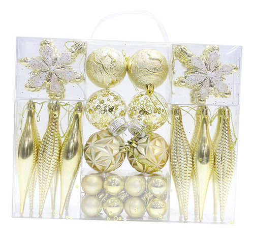 40x Adornos De Bolas De Navidad Colgantes Con Dijes,
