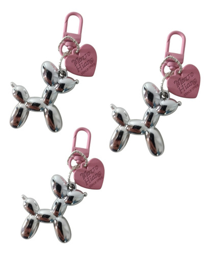 Llavero Perro Globo Inflable Corazón Joya Colores Varios
