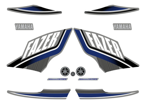 Kit Adesivos Yamanha Fazer 250 Blue Flex 2015 Todas As Cores