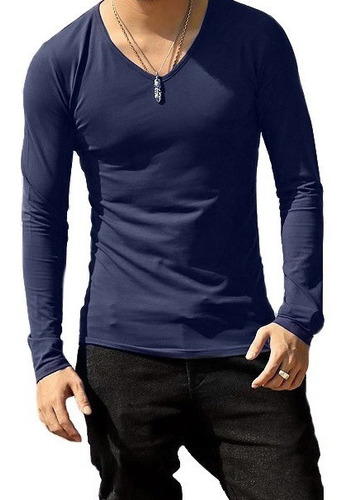 Polera Hombre Slimfit Manga Larga