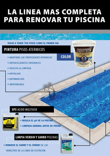 Imagen 7 de 10 de Pintura Sellante Y Impermeable Para Piscinas