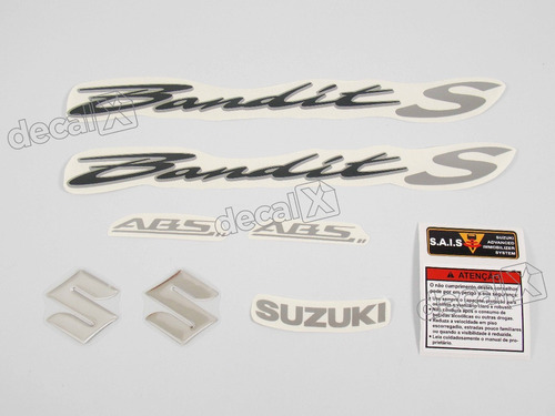 Jogo Emblema Adesivo Suzuki Bandit 650s 2006 Vermelha S0606