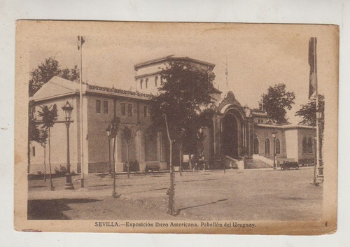 1929 Postal Pabellon De Uruguay Expo Iberoamericana Sevilla