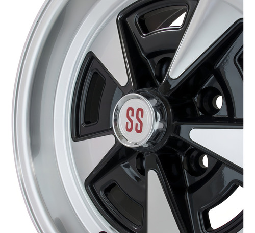 Rodas Opala Ss Aro15 15x7 Ou 15x8 (par) + Bicos Cor Preto Com Diamantado