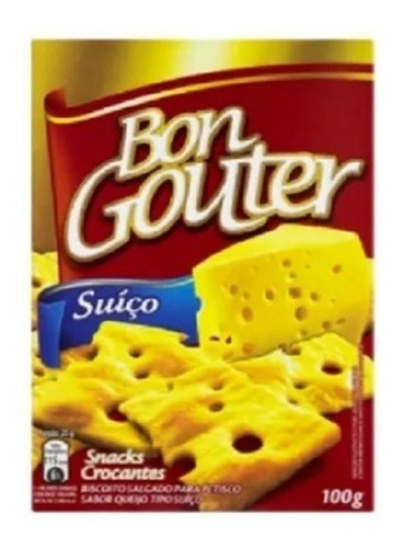 Biscoito Queijo Suíço Bon Gouter Petisco Premium Caixa 100g