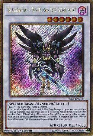 Yugioh! Blackwing - Nothung The Starlight - Pgl2 (gold Rare)