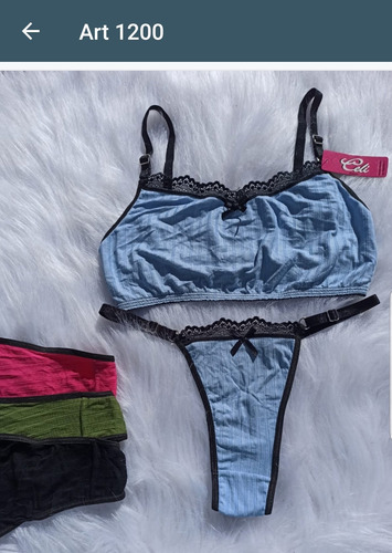 Conjunto Celi Bralet Top+less Regulable Art 1200 Coral Algodon/morley 95