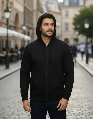 Casaco Moletom Blusa Frio Masculino Ziper Aberto Capuz Pelo Gg - foto 1