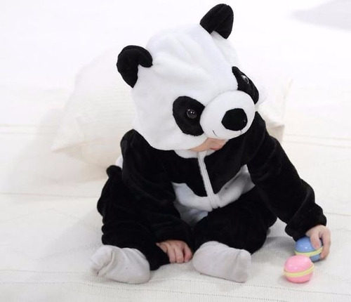 Pijama Macacão Infantil Urso Panda Pronta Entrega