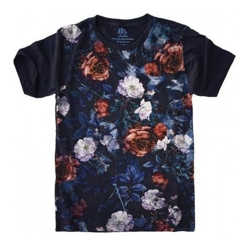 Camiseta Estilosa 3d Fullprint -  Flores Floral 