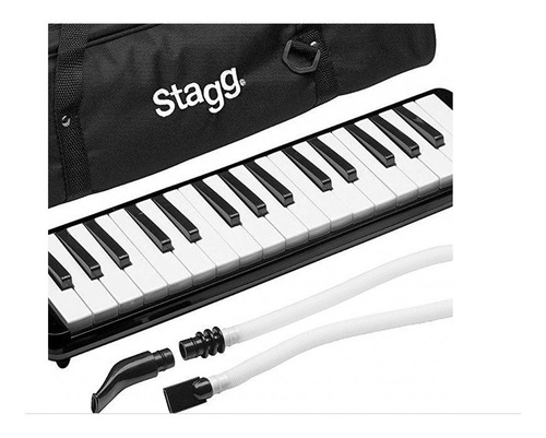 Imagen 3 de 7 de Flauta Melodica Stagg 32 Teclas Con Estuche Boquilla Negra