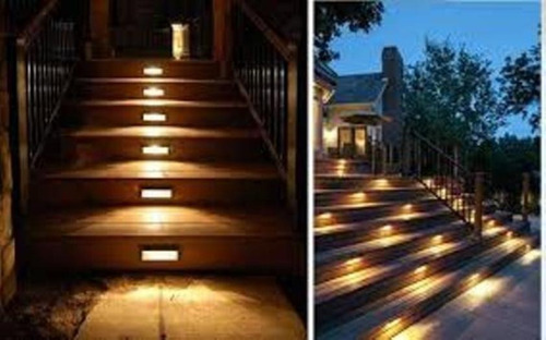 Imagen 3 de 9 de Spot Embutido Pared Rectangular Led Marca: Candil Modelo: Fan Ep10005 Ideal Escaleras Entradas Apto Uso Exterior