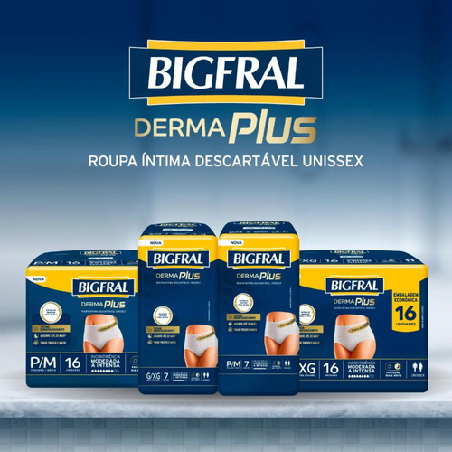 Fralda Roupa Intima Derma Plus P/m 16 Unidades Bigfral