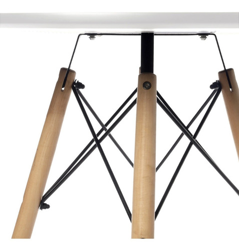 Mesa Redonda Eames Minimalista Moderna Vintage Color Blanco
