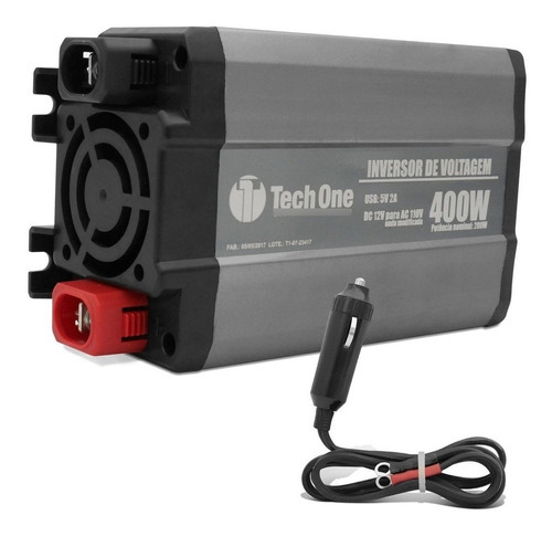 Inversor De Voltagem 400w 12v - 110v Marca Tech One