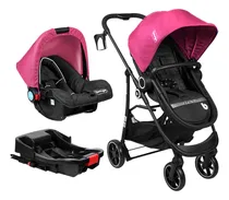 Comprar Coche Travel System Oregon Bebeglo Color Fucsia Chasis Negro Fucsia