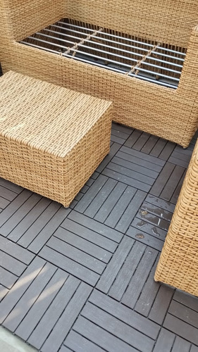 Kit Piscina Com 6 Decks 30x30 Cobre 0,54 M² 60x60 Cm