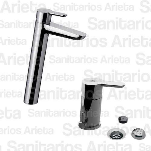 Griferia Monocomando Fv Puelo Lavatorio Alto + Bidet Cs2412