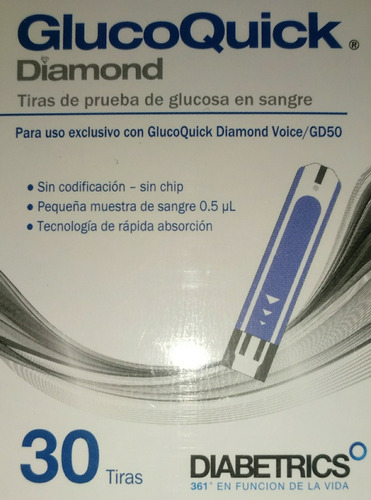 Tiras De Prueba Para Glucoquick Diamond Voice Gd50