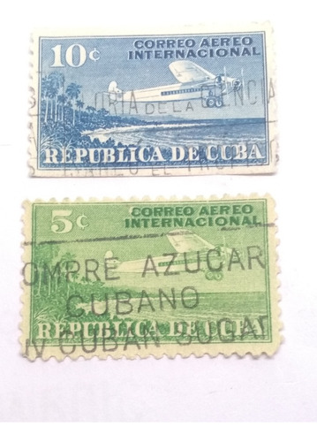 Timbres Postales 2 Pzas Correo Aéreo Internacional Año 1963