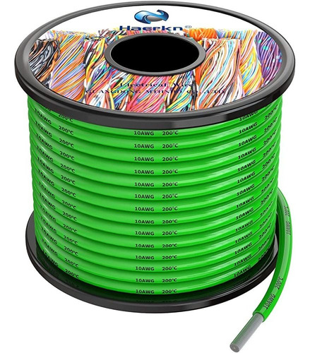 10awg Cable De Alambre Eléctrico De Silicona 25ft Green 10 G