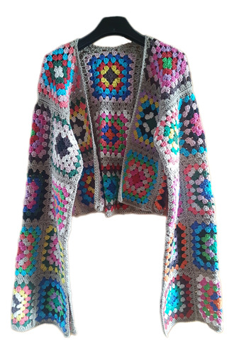 Saco Tejido A Crochet  Granny Sweater Hilo