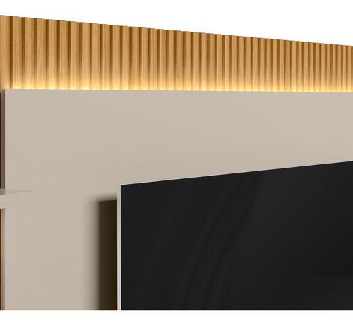 Painel P/tv 70 Pol E Rack Bancada 180cm L06 Tauari/off Fosco