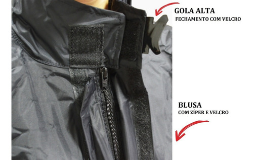 Conjunto Capa Chuva G Masculina Forro Moto Motoqueiro Nylon