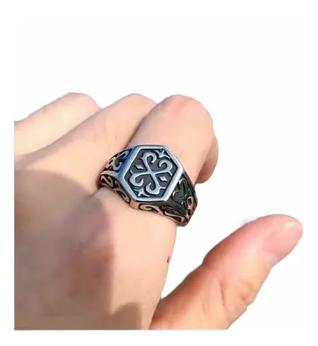 Anillo Vikingo Runa Gebo N rdico Acero Quir rgico