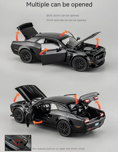 Dodge Challenger Hellcat De Coleccion Con Luces Y Sonidos