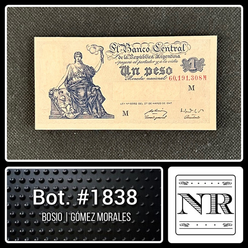 Argentina - 1 $ Progreso - Año 1949 - Bot. #1838 - M