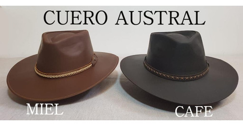 Sombrero De Cuero Modelo Australiano