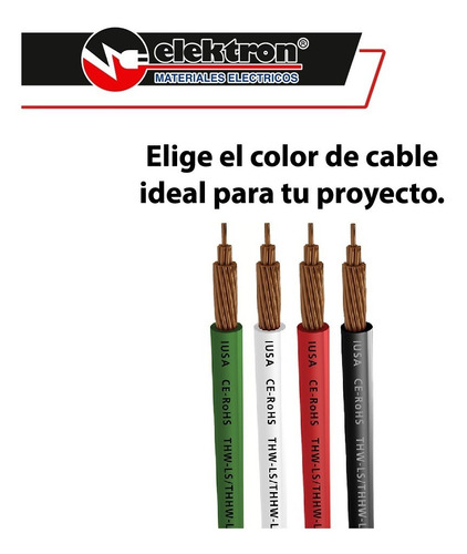 Imagen 5 de 7 de Caja 100 Mts Cable Iusa Blanco Thw Cal 10 Awg 100%cobre