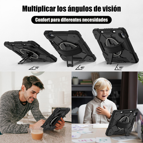 Funda Para iPad 9 8 7 Gen. 10.2 Correas Hombro Uso Rudo
