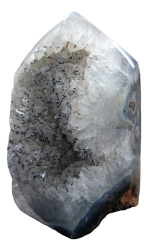 Pedra De Ponta De Cristal Com Ágata Cristal