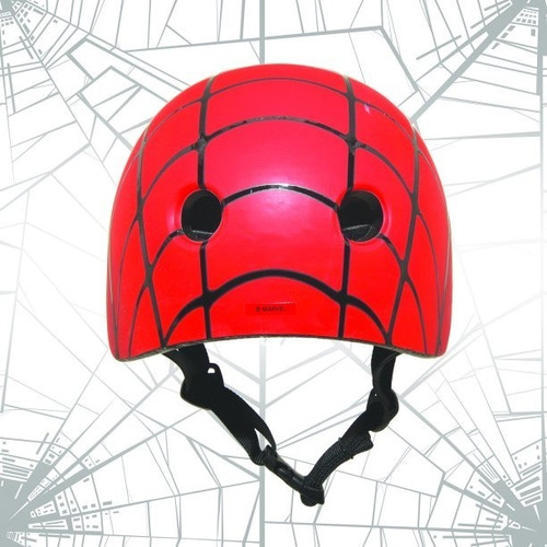 Imagen 6 de 7 de Casco Marvel Spiderman Hero Rojo Proteccion Para Niño