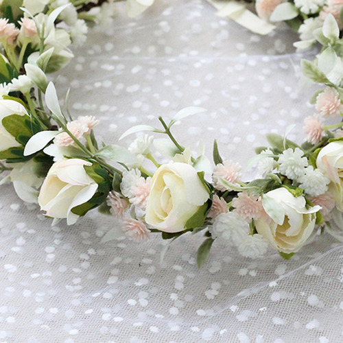 Diadema De Flores For Mujer Y Niña, Tocado De Corona Para