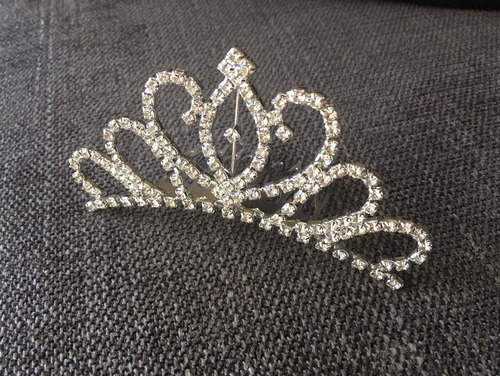 Coroa Tiara - Infantil - Princesa Noivas Festa Strass Prata