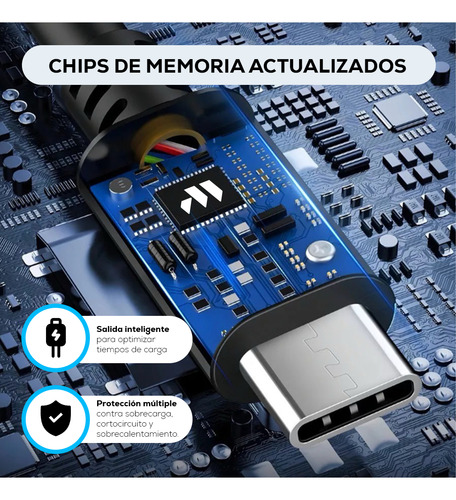 Cable Tipo C A Tipo C Magnetico Carga Rápida 65w 1m Mubitech