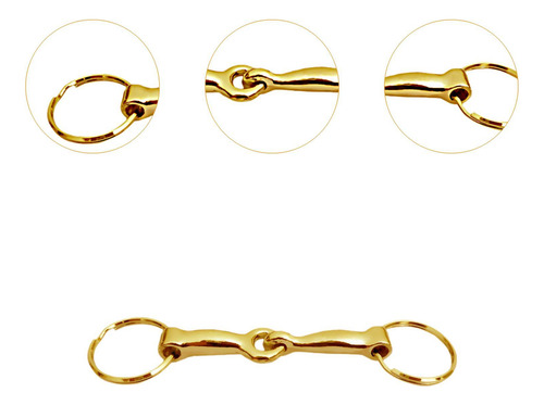 5 Llavero Con Forma De Bocado De Caballo, Llavero De Oro