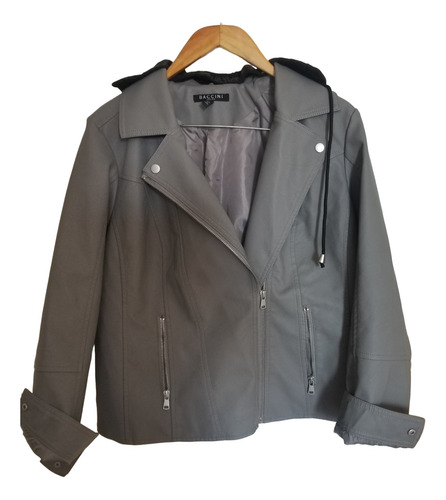 Saco Blazer Chaqueta Campera Simil Cuero Gris X X L - 1x Usa