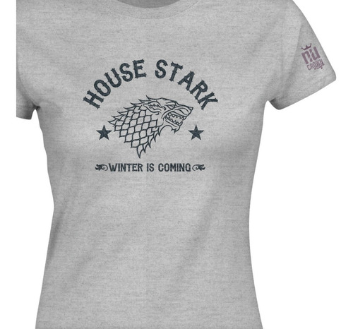 Camiseta Cuello Redondo Game Of Thrones Got House Stark Ikgd