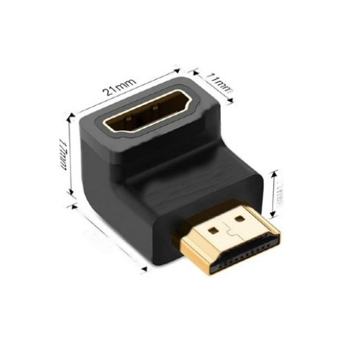 Adaptador Hdmi Macho A Hembra De Angulo Recto De 90 Grados