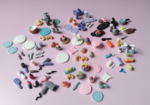 Set Completo De Comidas Accesorios Porcelana Fria Barbies